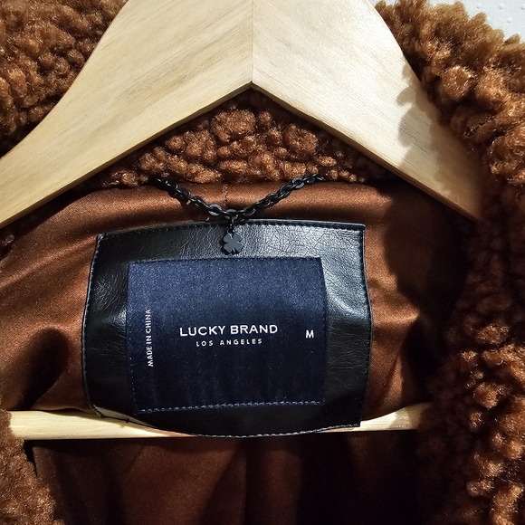 Lucky Brand Cozy Tan Teddy Jacket - Picture 5 of 8